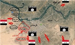 حمله جنگنده‌های ارتش عراق به مواضع داعش در الرمادی