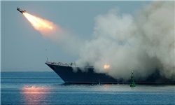 برگزاری رزمایش کشتی‌های موشک انداز نیروی دریایی روسیه در دریای خزر