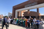 تجمع فرزندان ایثارگر شهرداری اهواز مقابل ساختمان استانداری خوزستان